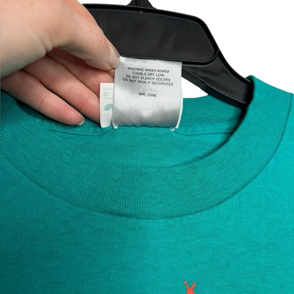 VTG Single Stitch Wearable Art Jeff Low Coyote Dreams Tee Size Large Teal - Picture 7 of 10